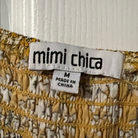 Mimi Chica Yellow Floral Midi Dress - Picture 4 of 7